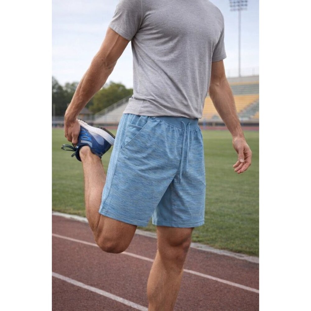 Lululemon THE Short 9" Heather Blue Men's size LARGE NO LINER
